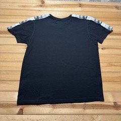 Y2K Kappa Spell Out Logo Tape Shoulder Streetwear Retro T-Shirt Men’s – Large