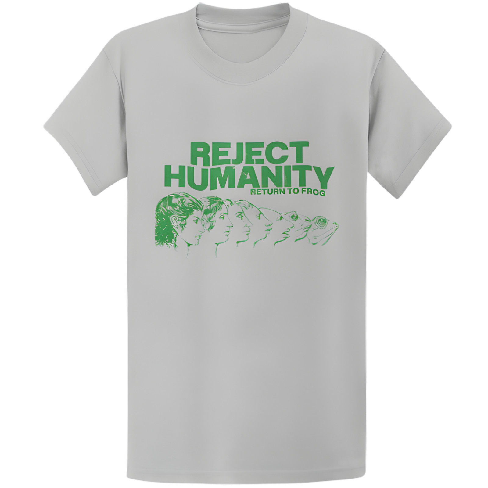 Gildan 5000 Reject Humanity Become Frog T-Shirt - Funny Weirdcore Meme Gift Tee gallery