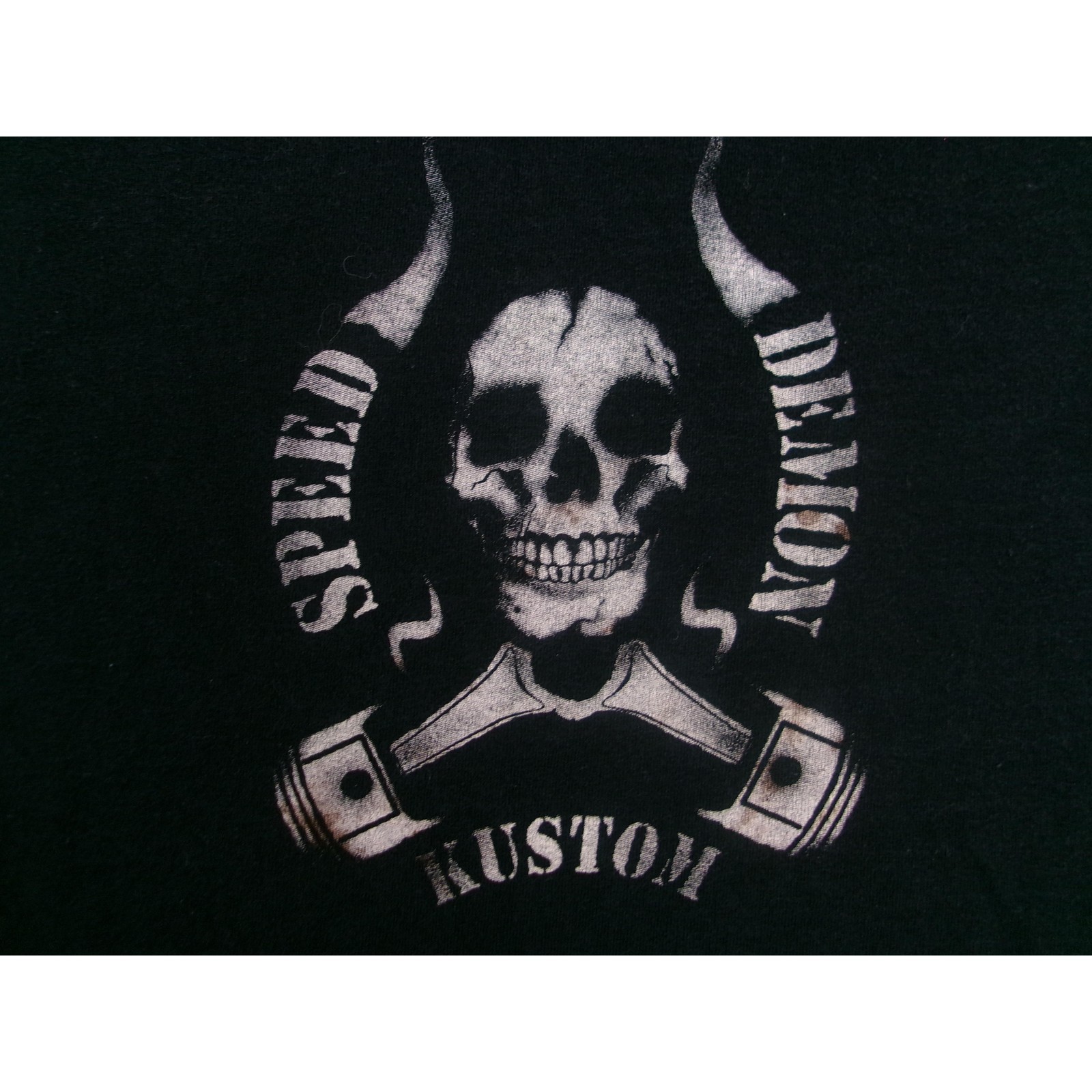 Speed Demon Kustom Shirt Men Large Black Graphic Skull Edgy Streetwear Punk Y2K gallery