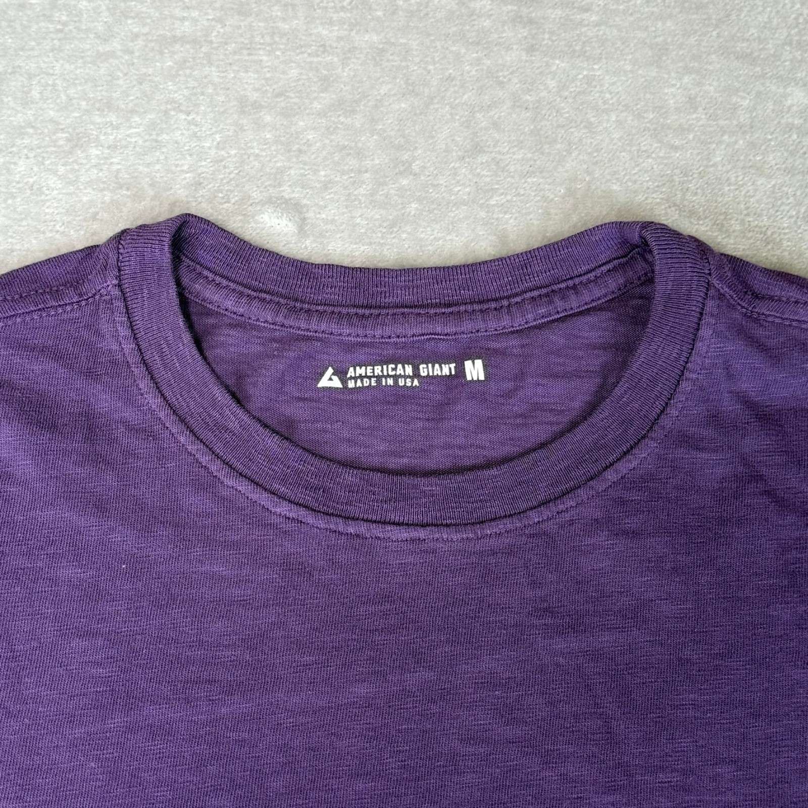 American Giant Long Sleeve Tee T-Shirt Mens Medium Purple Cotton $65 USA NWOT gallery