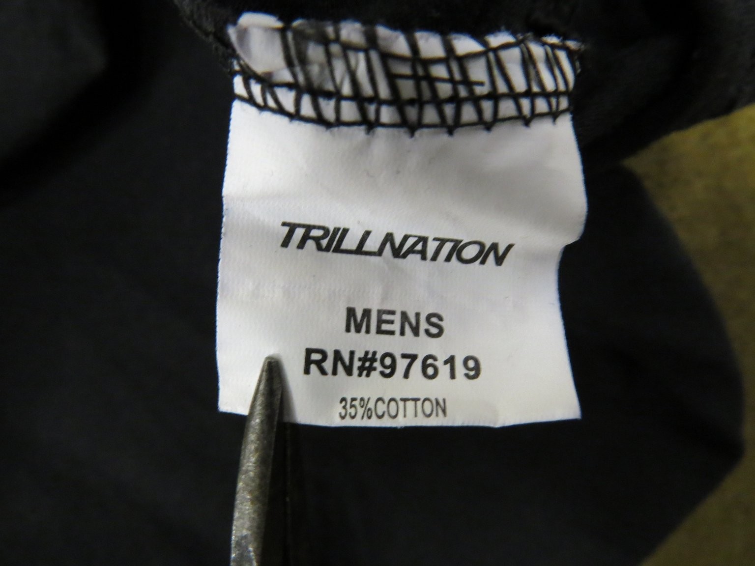 TRILLNATION Men's Gray XL Zipper T-Shirt Asymmetrical Hem Stretch Cotton Blend gallery