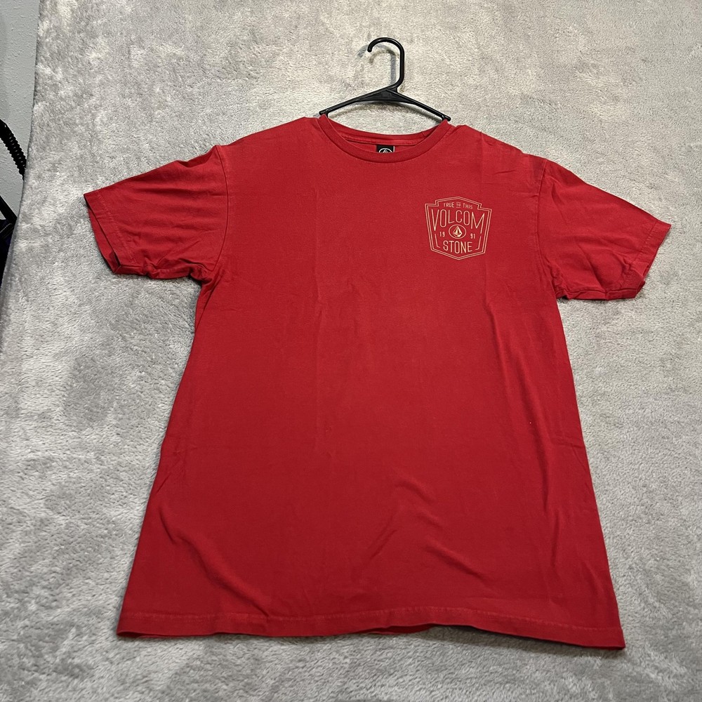 Volcom Shirt Mens Medium Red True To This Stone 1991 Graphic T-Shirt Tee