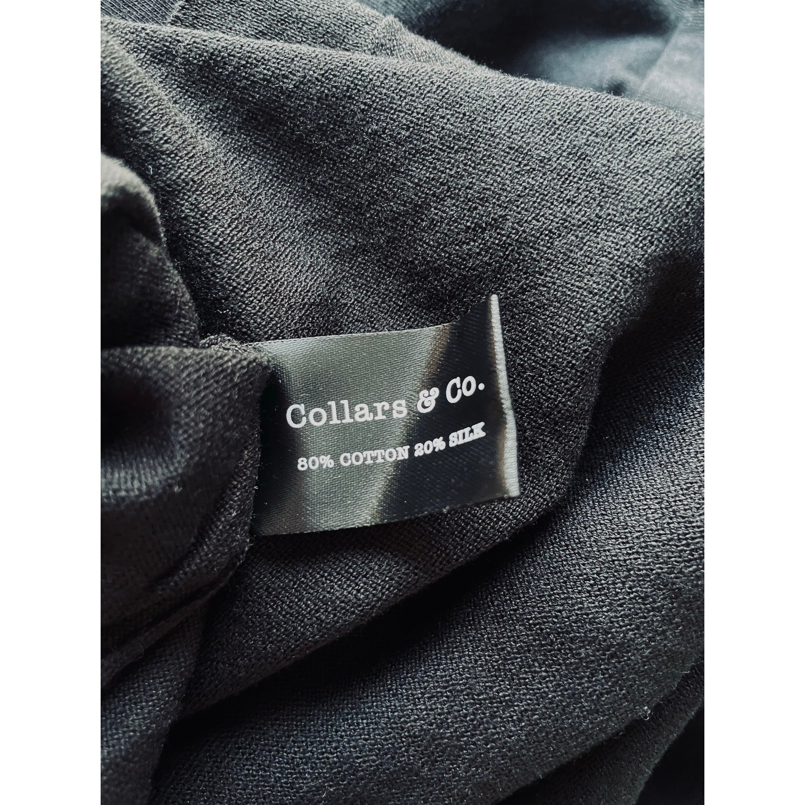 Collars and Co Lucca Cotton and Silk Tee Shirt Black Size 3XL NEW gallery