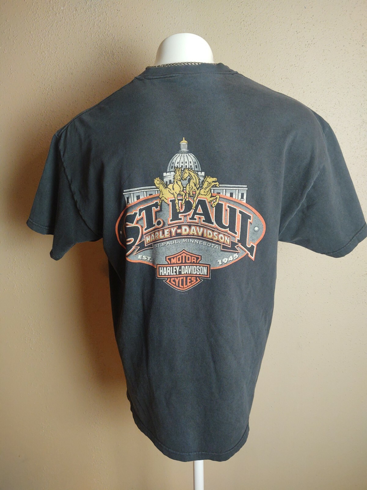 HARLEY DAVIDSON St. Paul Mn Short Sleeve Graphic T Shirt. See Measurements C10 gallery