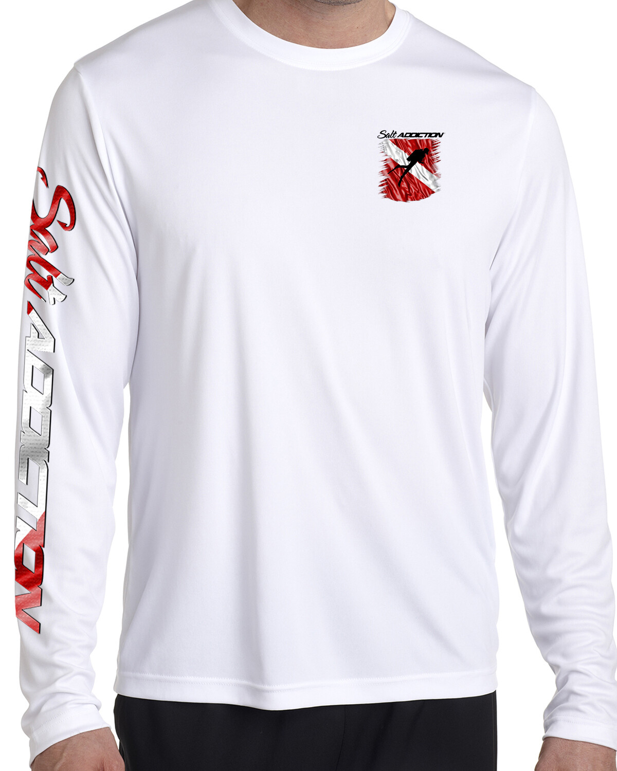 Salt Addiction t shirt long sleeve microfiber dive flag scuba uv upf 50+ diving gallery