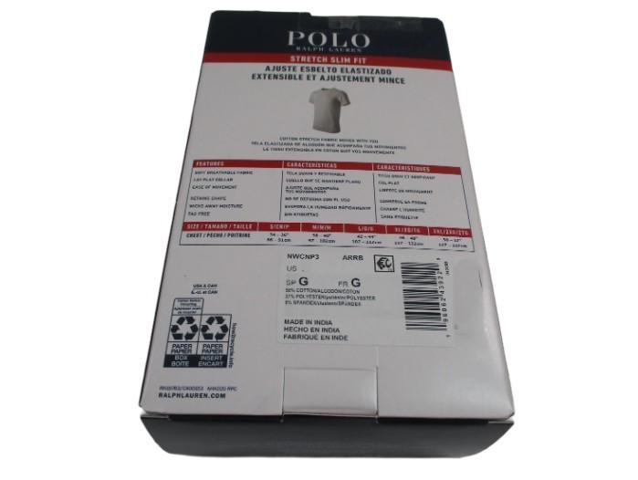 3 PACK POLO RALPH LAUREN STRETCH SLIM FIT COTTON GRAY BEIGE CREW NECK T SHIRTS gallery
