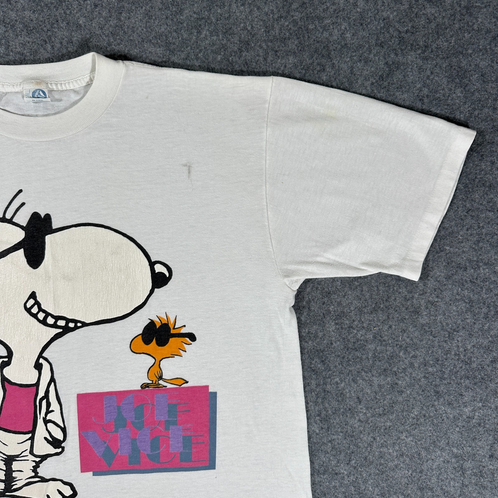 Vintage 80s Snoopy Joe Vice Shirt Artex Tag Schulz Peanuts USA Made - Size XL gallery