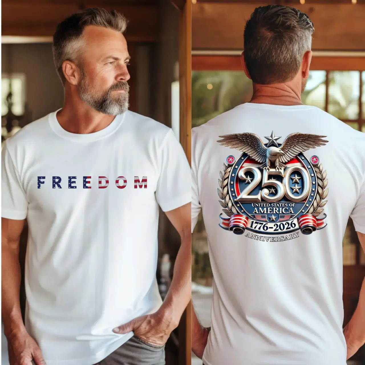 Freedom 250th Anniversary Shirt, USA 250 Years Independence Apparel