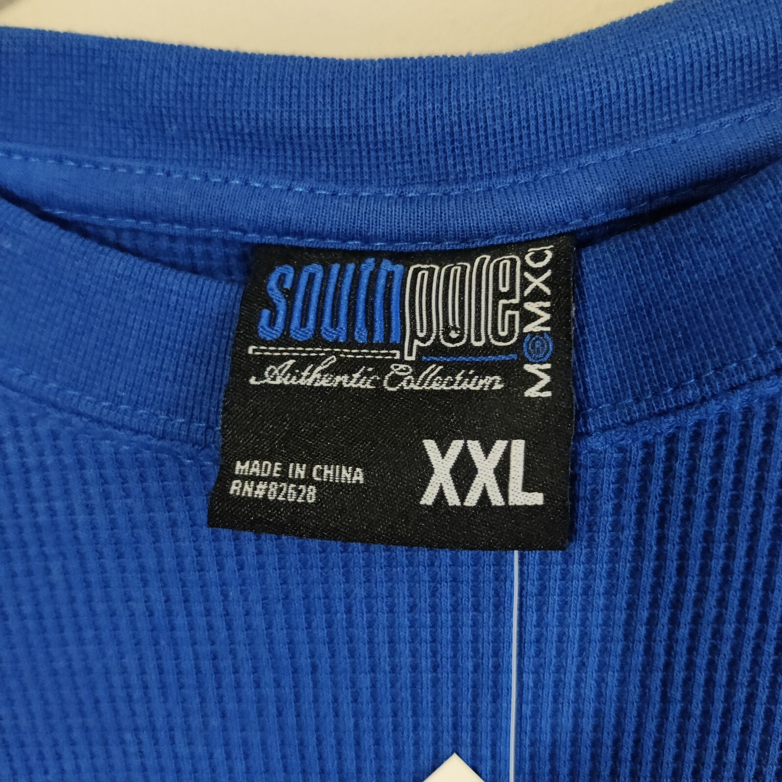 Vintage NWT Southpole Waffel Thermal Knit Blue Shirt Streetwear New Old Stock gallery
