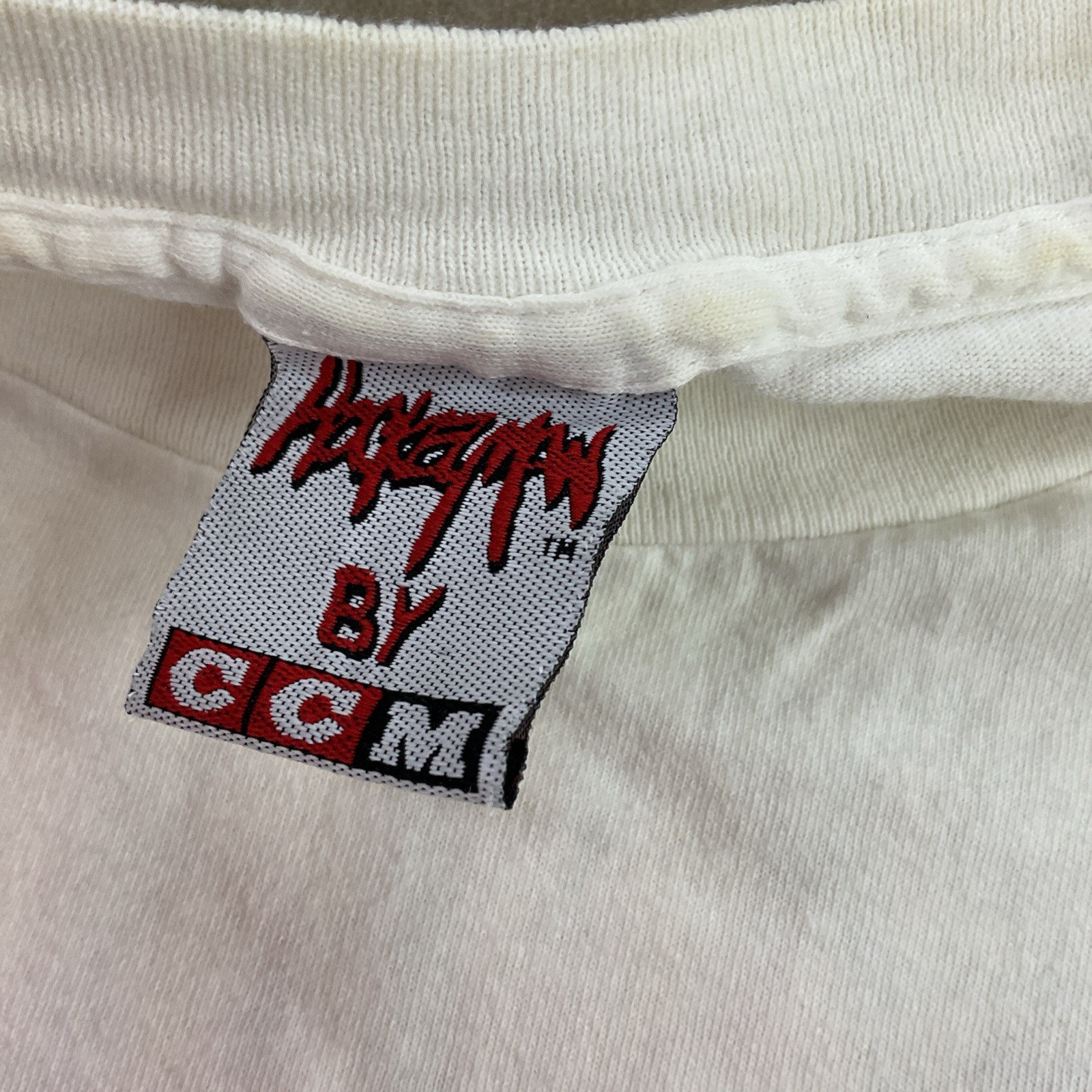 Vintage CCM Hockeyman T-Shirt Men Sz L 90s Ya Wanna Go? Single Stitched USA gallery