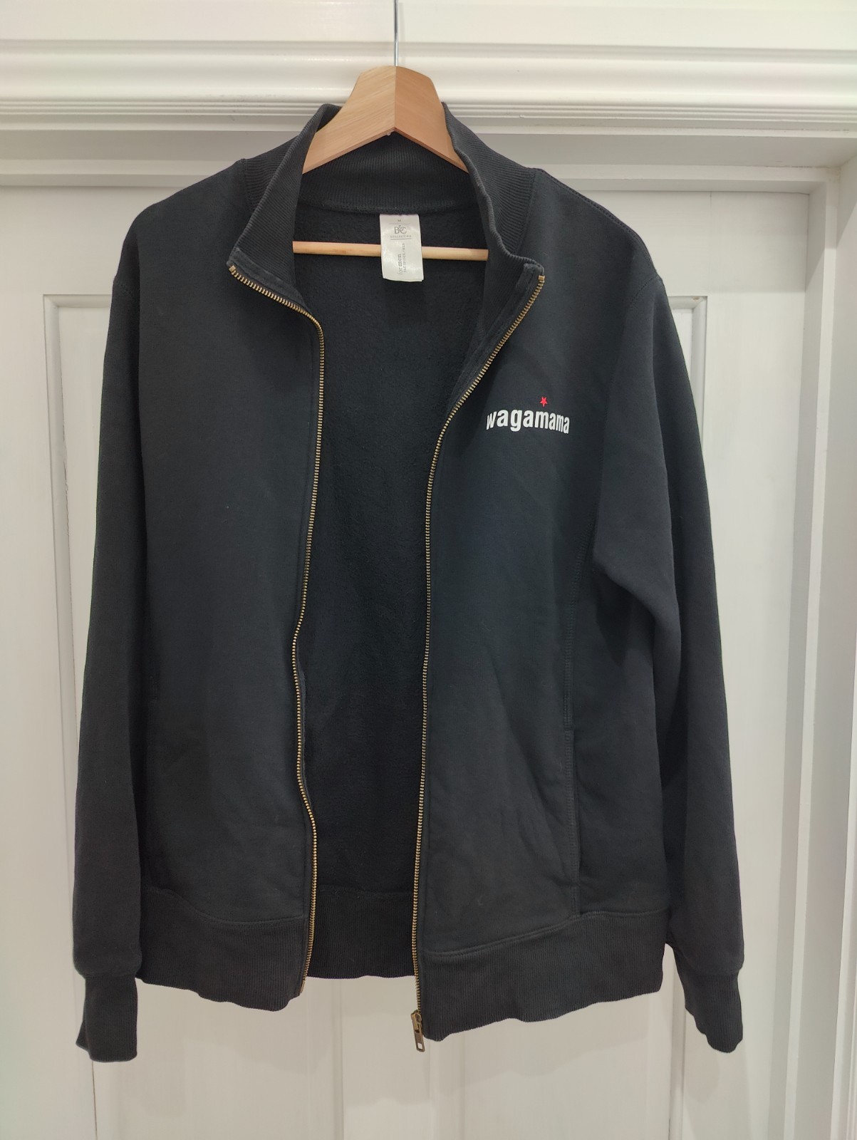 Wagamama Staff Zip Sweatshirt Top Black Fleece Lined Genuine Uniform Size M gallery