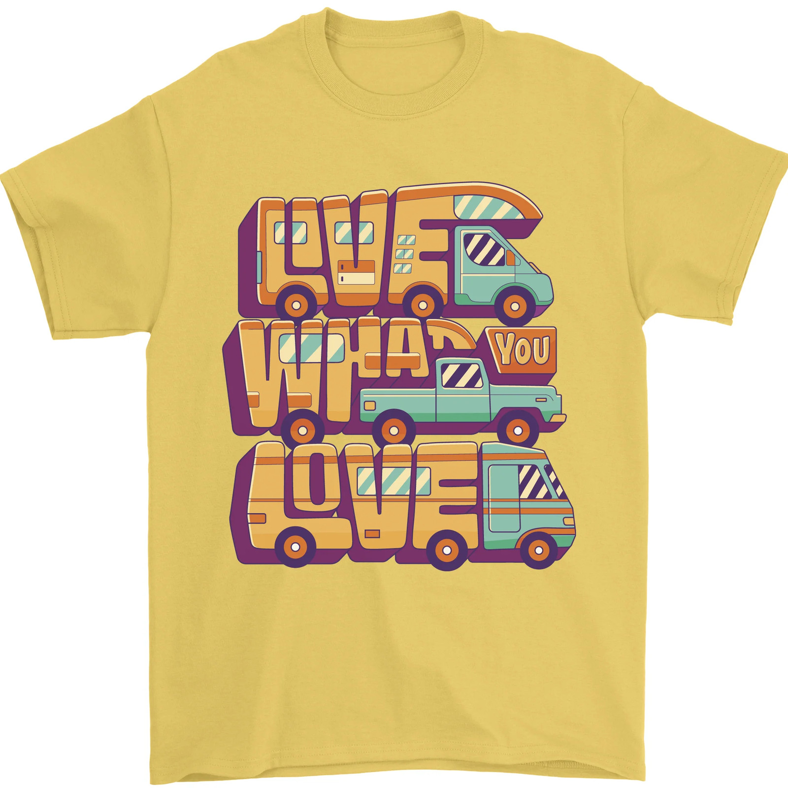 RV Live What You Love Motorhome Caravan Mens T-Shirt 100% Cotton gallery