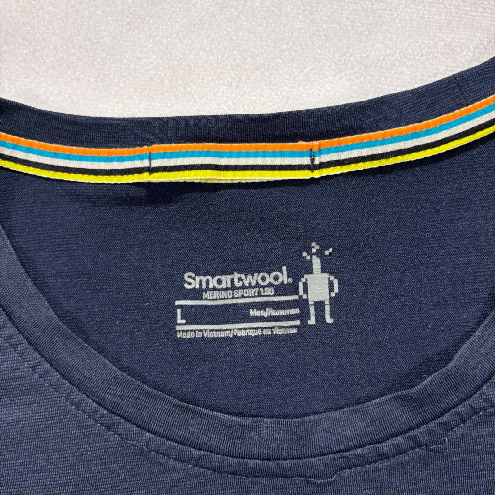 Smartwool T-Shirt Men's Large Merino Sport 150 Navy Blue Wool Blend Base Layer gallery
