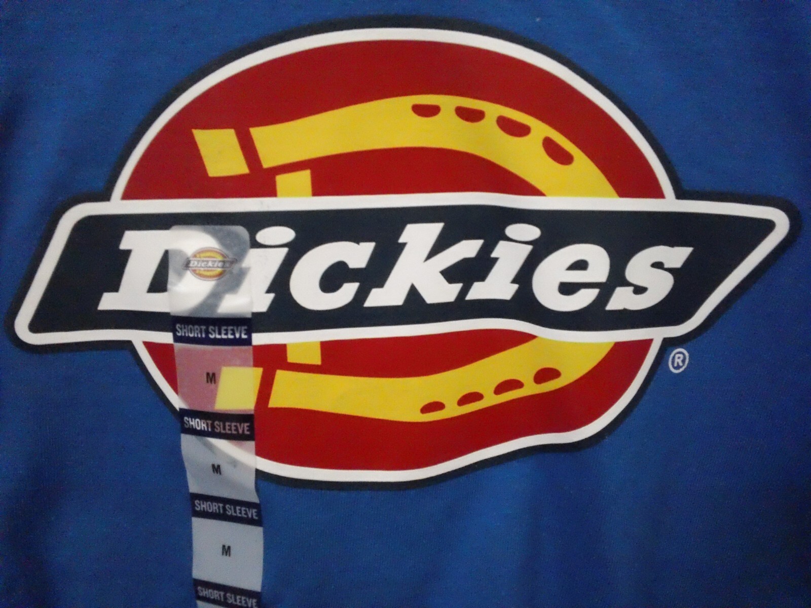 NWT Men's Size Medium Dickies Logo S/S Blue T-Shirt 100% Cotton gallery
