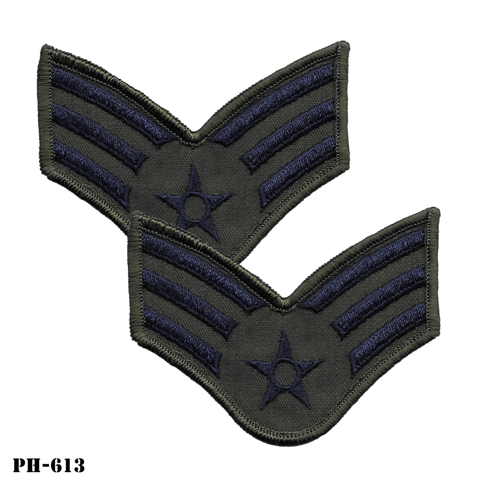 Senior Airman ~ US Air Force E-4 ~ LARGE Male Size ~ Subdued Patches ~ NEW