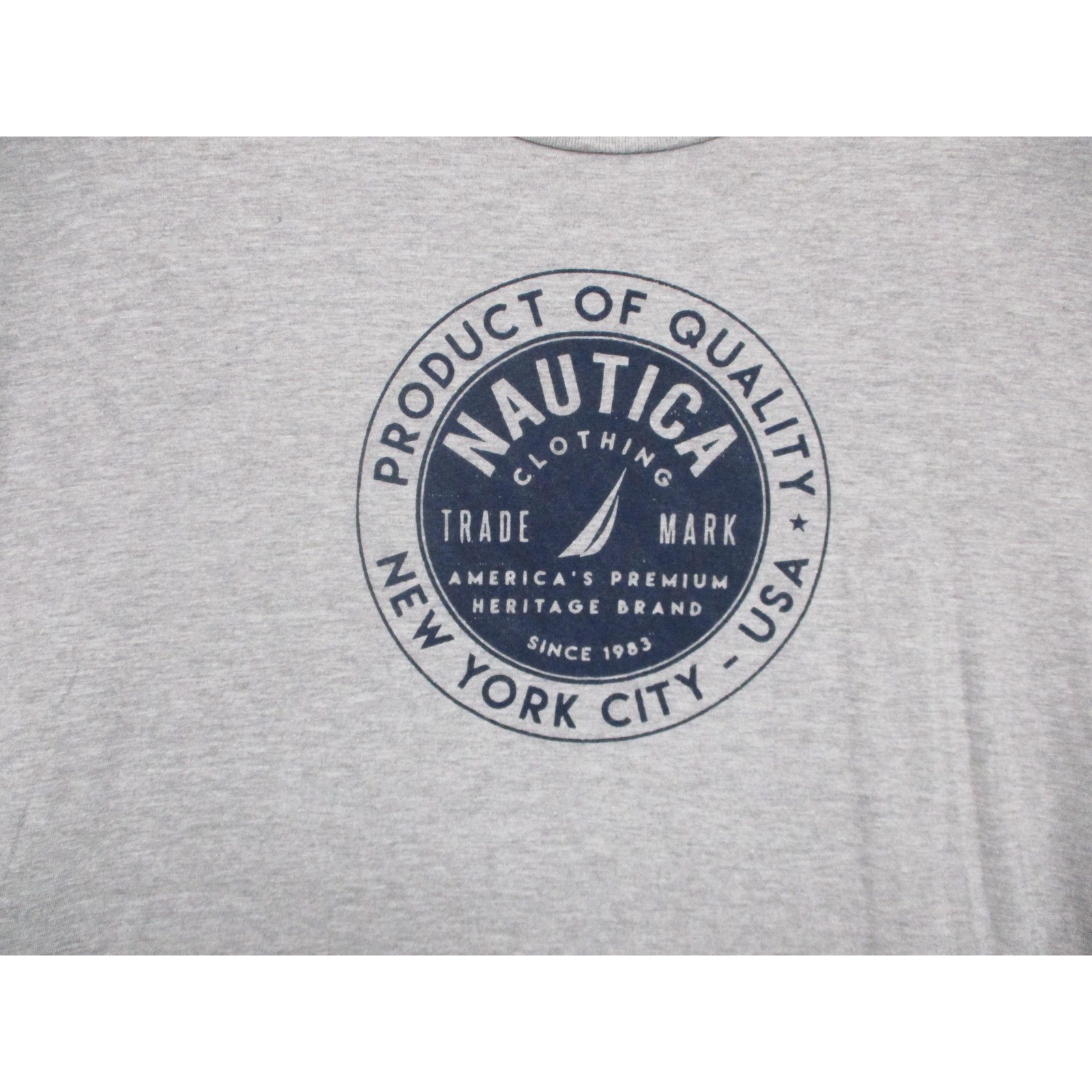 Nautica Gray Graphic Trendy Modern T-Shirt Mens Size XXX Large gallery