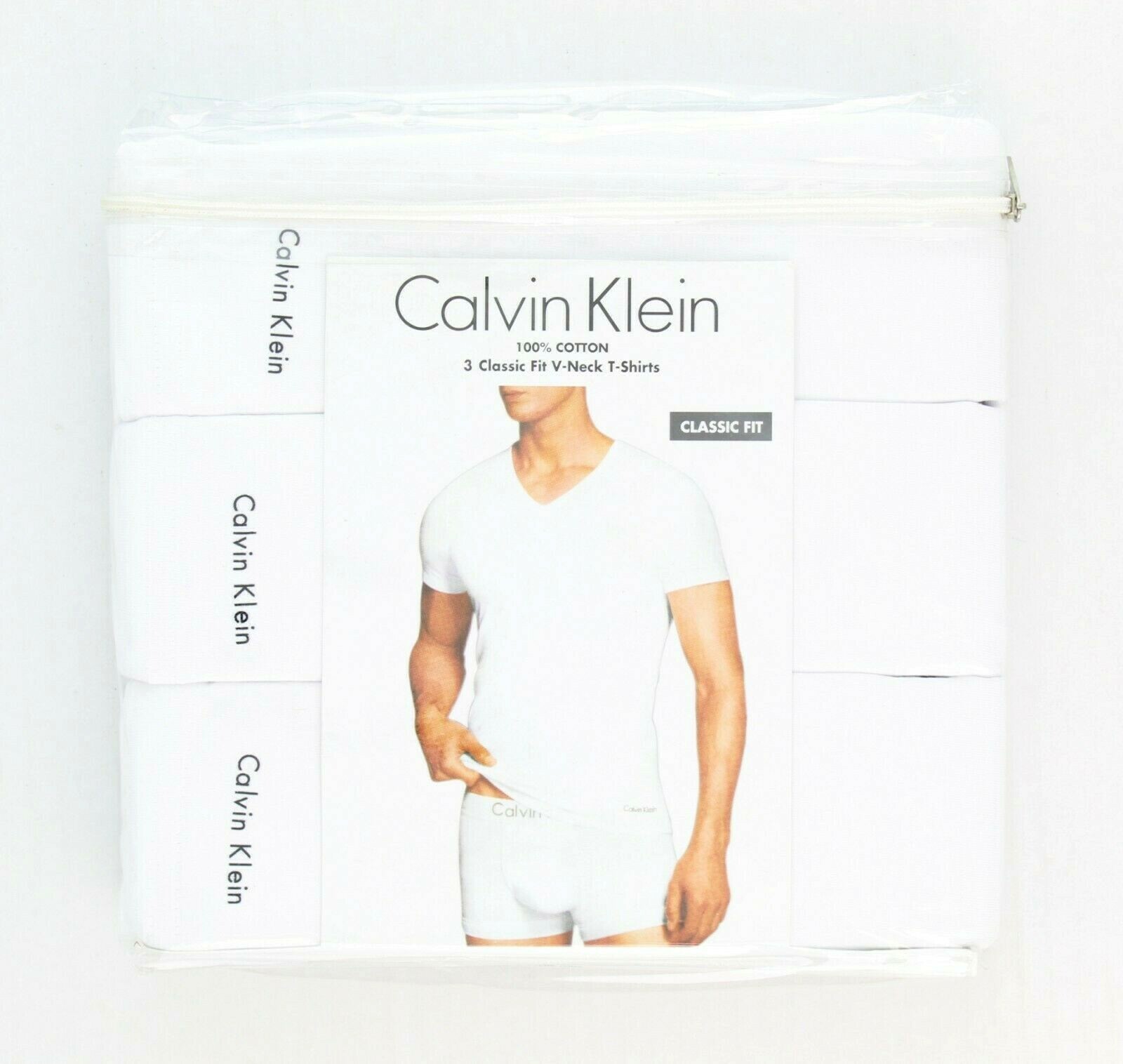 Calvin Klein Men's T-Shirts V-Neck Undershirt, Classic Fit Tee Shirt, 3 Pack gallery