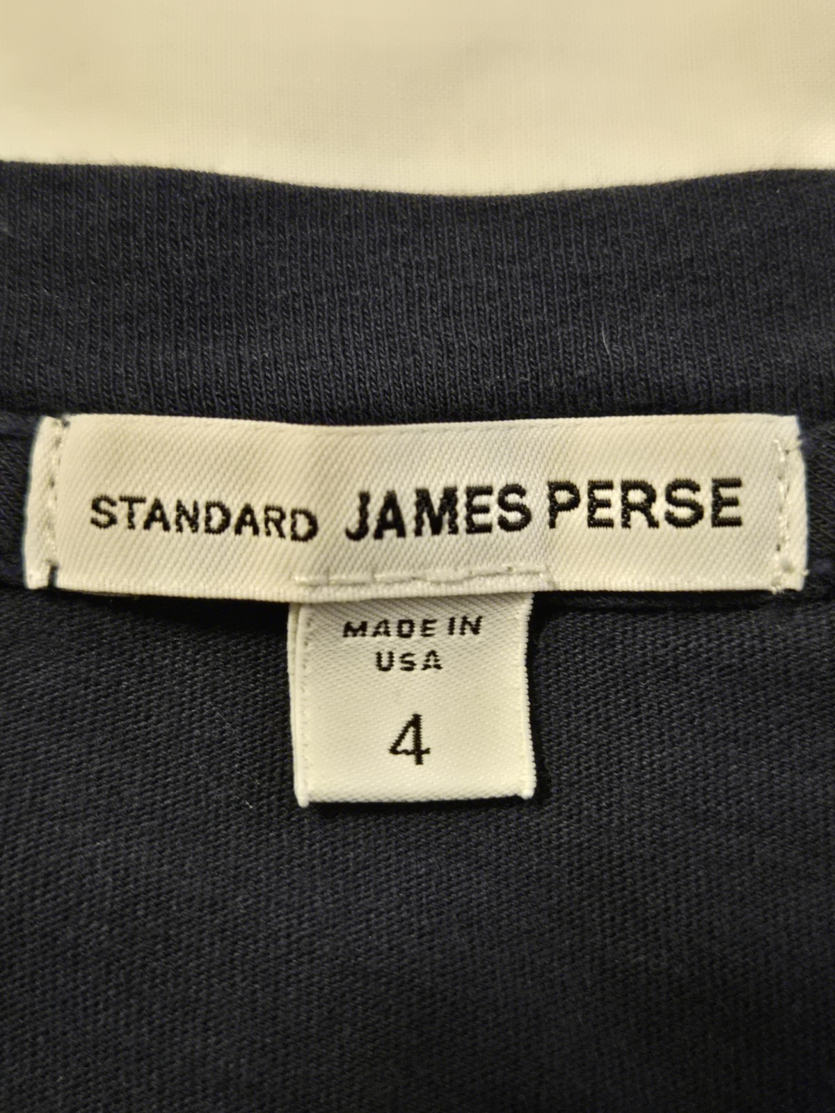 Standard James Perse Navy Blue V-Neck Short Sleeved T-Shirt Size 4/XL gallery