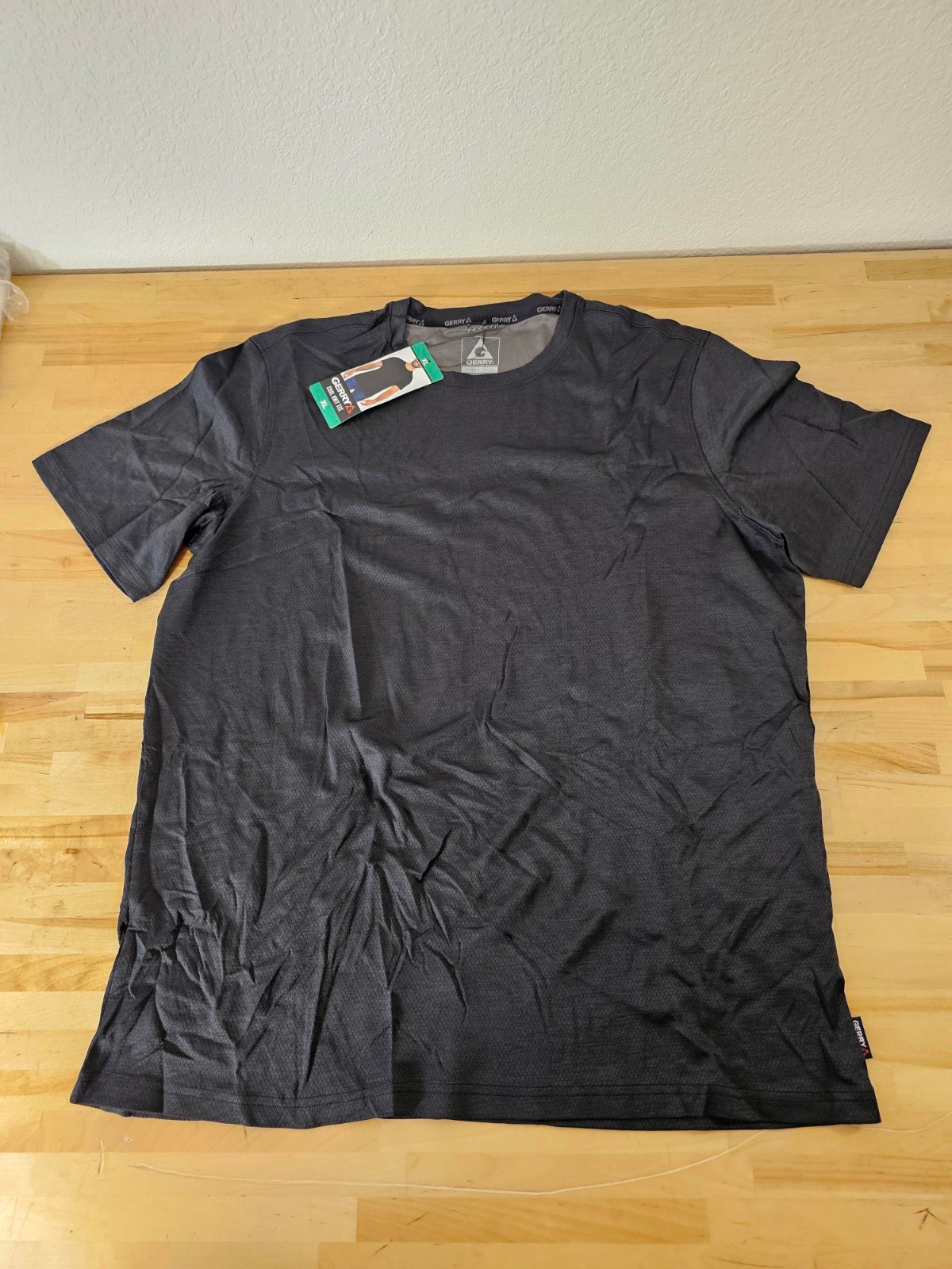 XL / X-LARGE – BLACK – Gerry Men’s Lightweight Cool Knit Active Gym Tee Shirt
