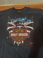vintage 1987 harley davidson righteous ruler t shirt mens size L 42-44