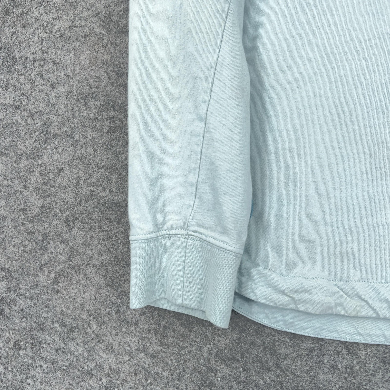 Nike Shirt Mens XL Light Blue Long Sleeve Logo Tape Graphic Tee Cotton Athletic gallery