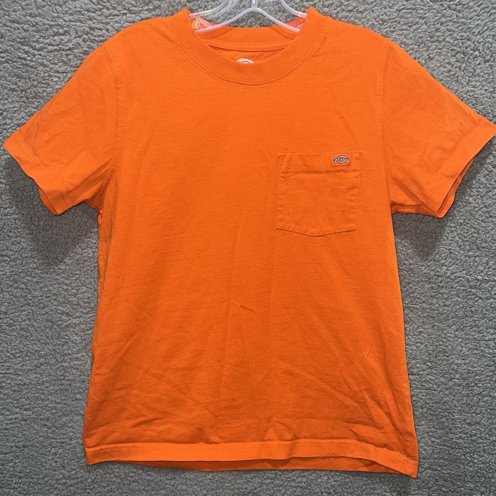 Dickies T Shirt Mens Sz M Orange Short Sleeve Logo Genuine Pocket Work Heavy Tee gallery