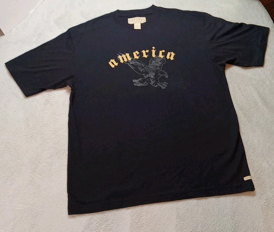 Perry Ellis America Men's Size Large Graphic T-shirt Black 100% Cotton gallery