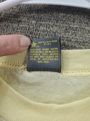 Vintage Russell Athletic Single Stitch Shirt S 34-36 Made In USA Yellow Blank