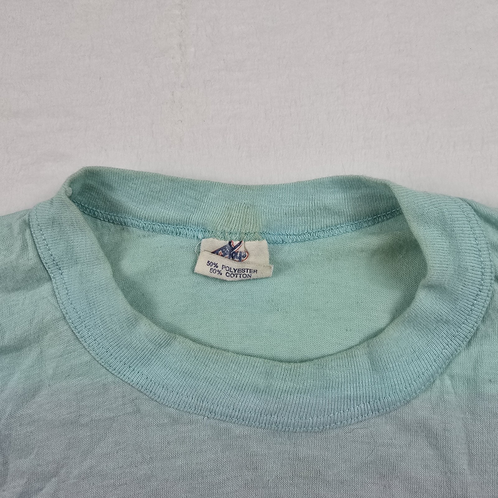Vintage Tank Top Pago Pago Samoa Blue Distressed Size Medium Shirt TeeJays gallery