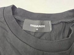 Dsquared2 Black Logo Print Short Sleeve Crewneck T-Shirt Size M Mens