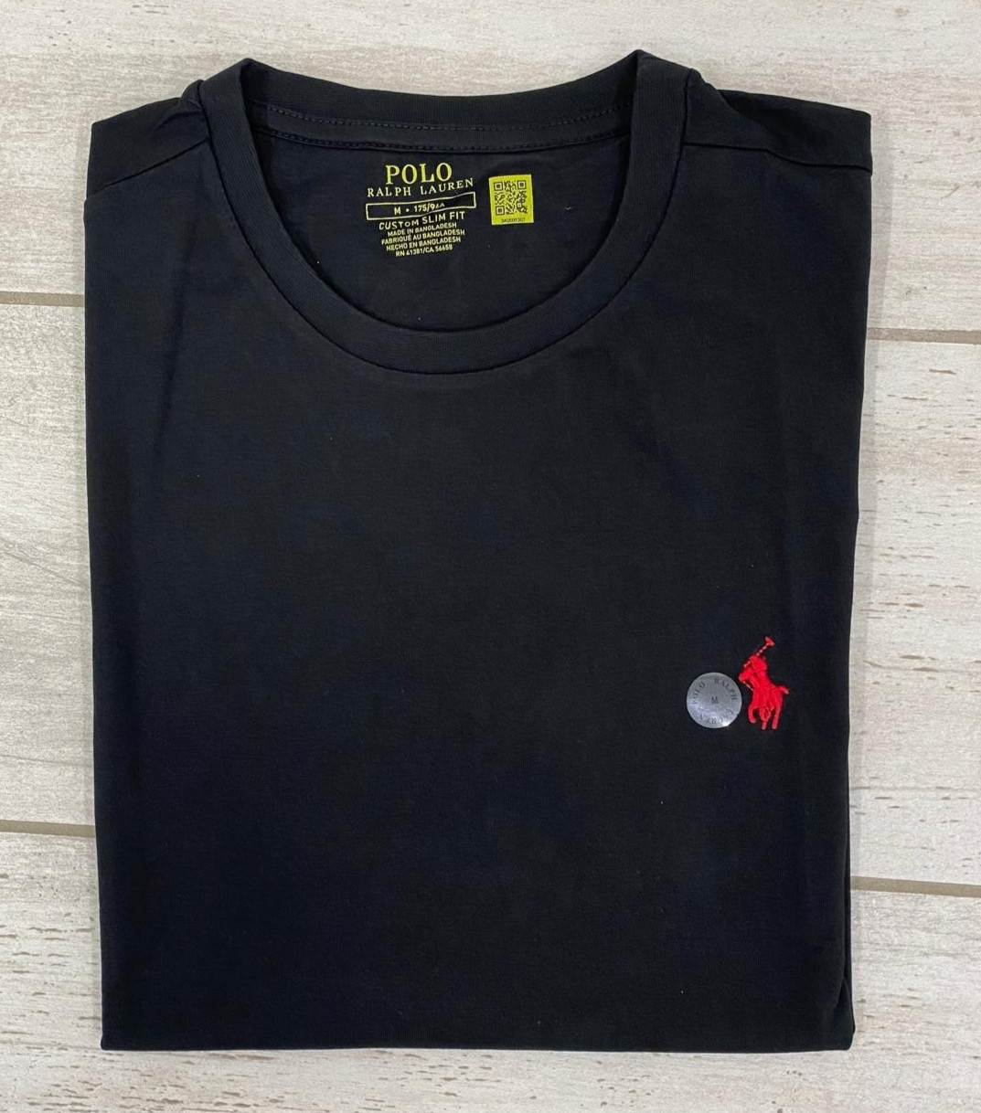 Polo Ralph Lauren Men's Classic-Fit Crewneck T-Shirt Black & White -S,M,L,XL,XXL gallery