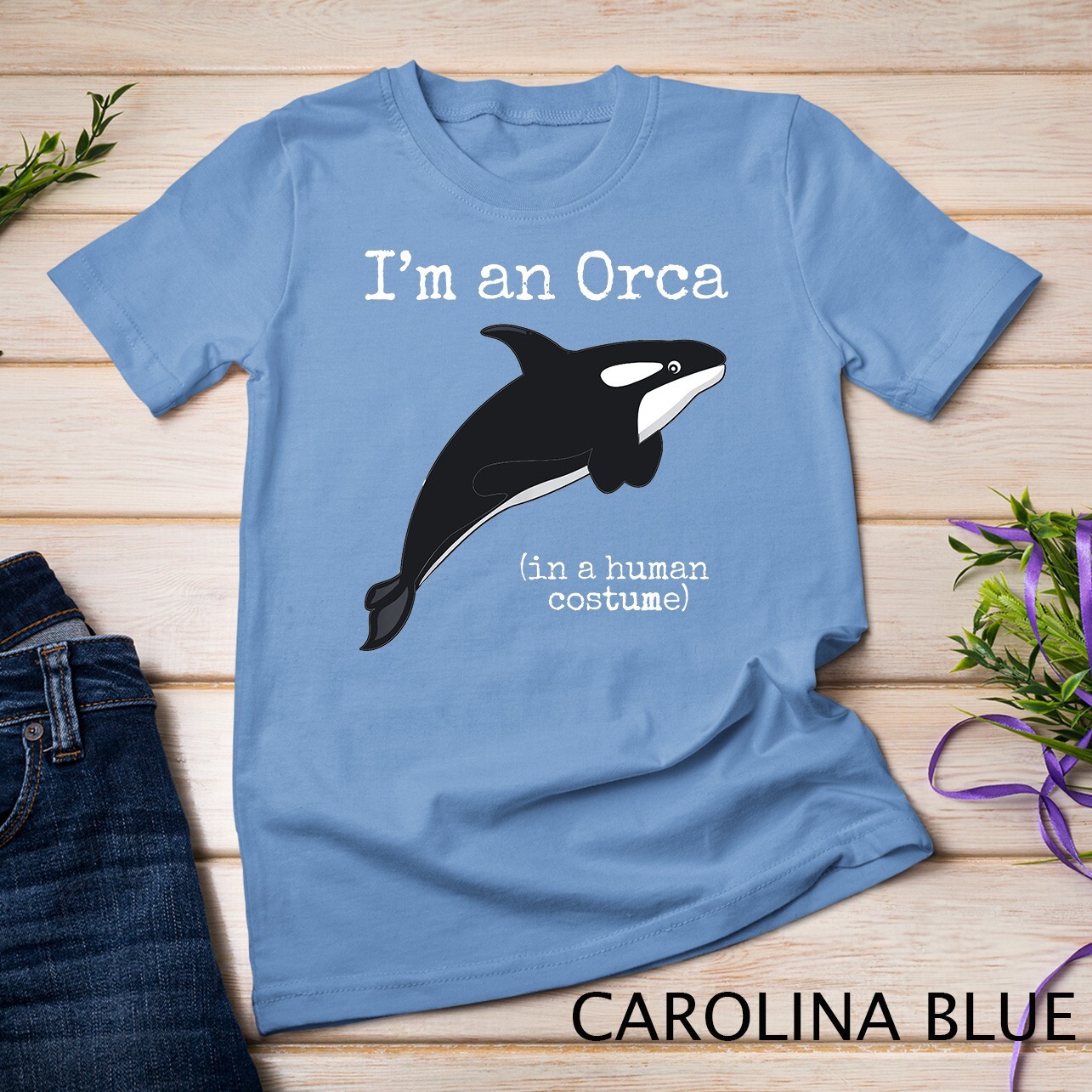 Orca Killer Whale Costume I'm an Orca in a Human Costume Unisex T-shirt gallery