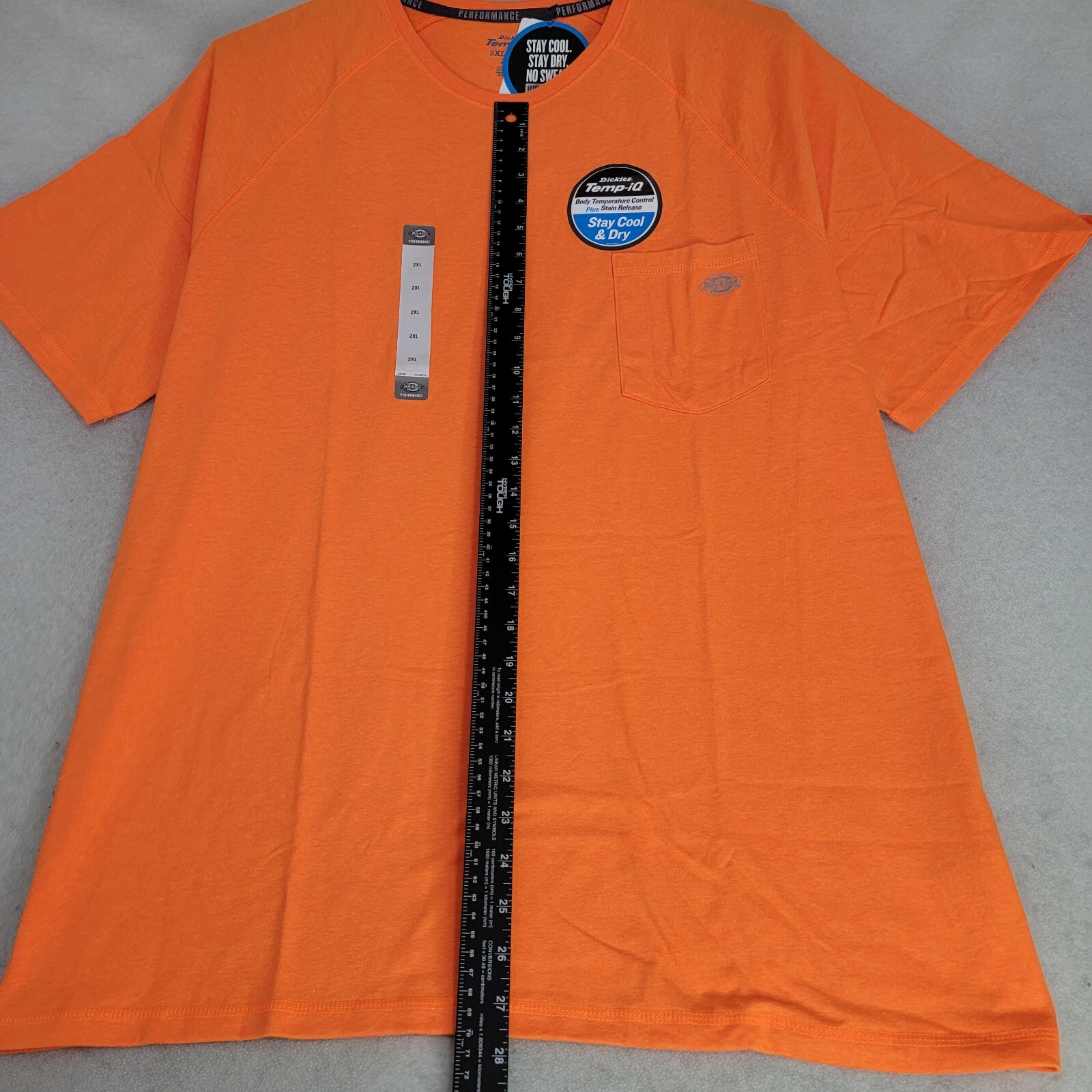 Dickies Shirt Mens 2XL XXL Orange Temp IQ Lightweight Performance Wicking NWT gallery