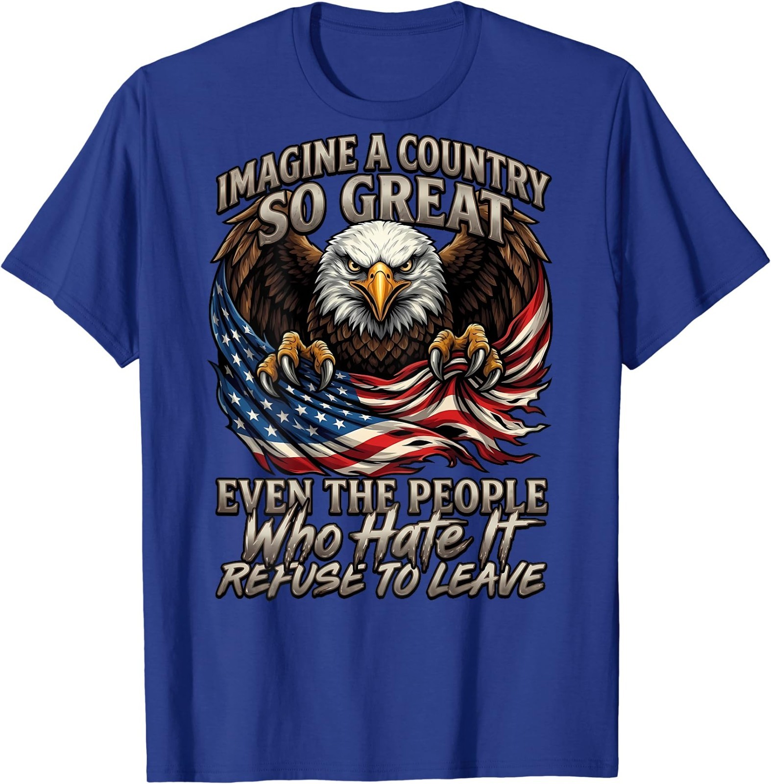 (ON Back) Retro Imagine A Country So Great Even The People T-Shirt gallery