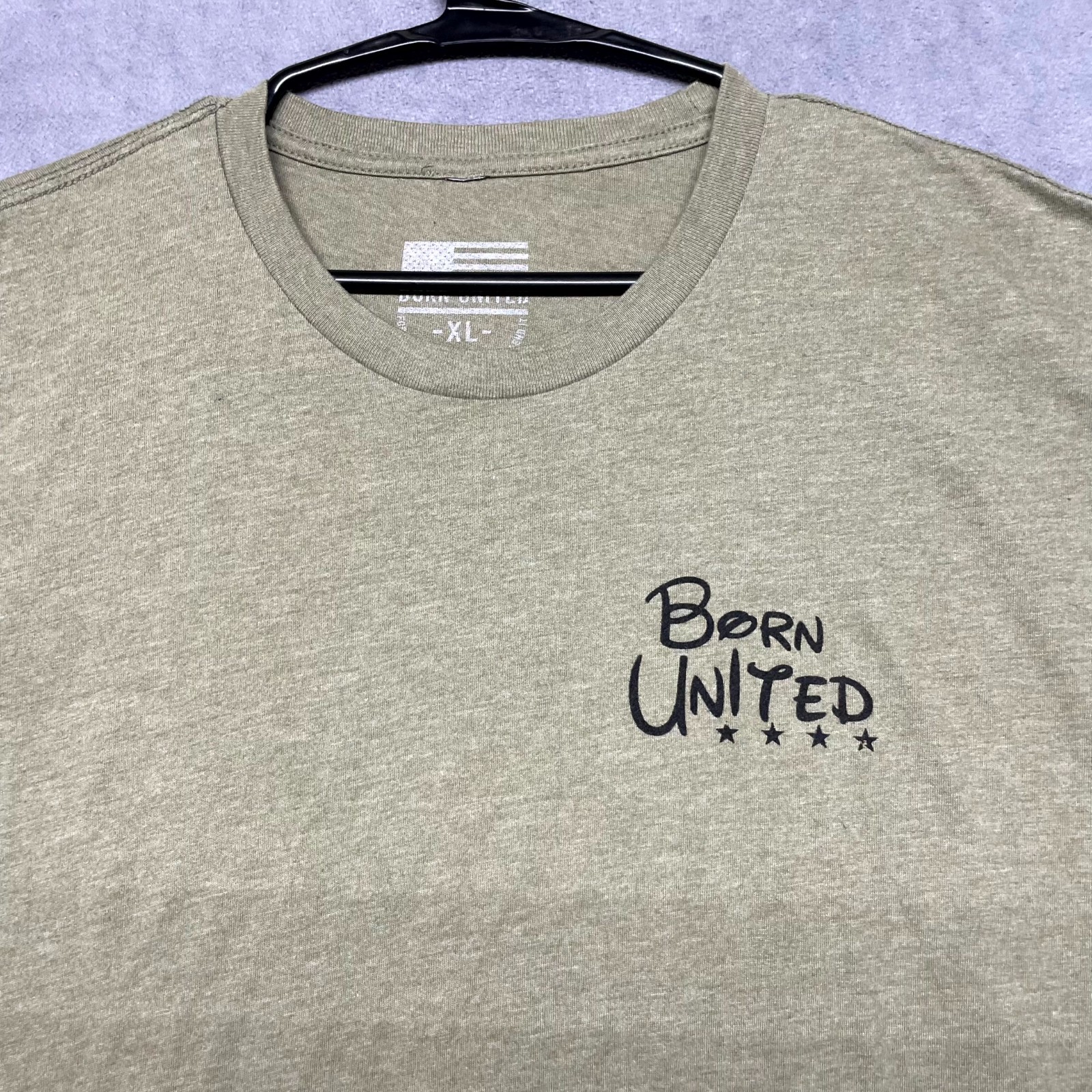 Born United Private Label Triggered T Shirt Mens XL Olive Green Graphic Print gallery