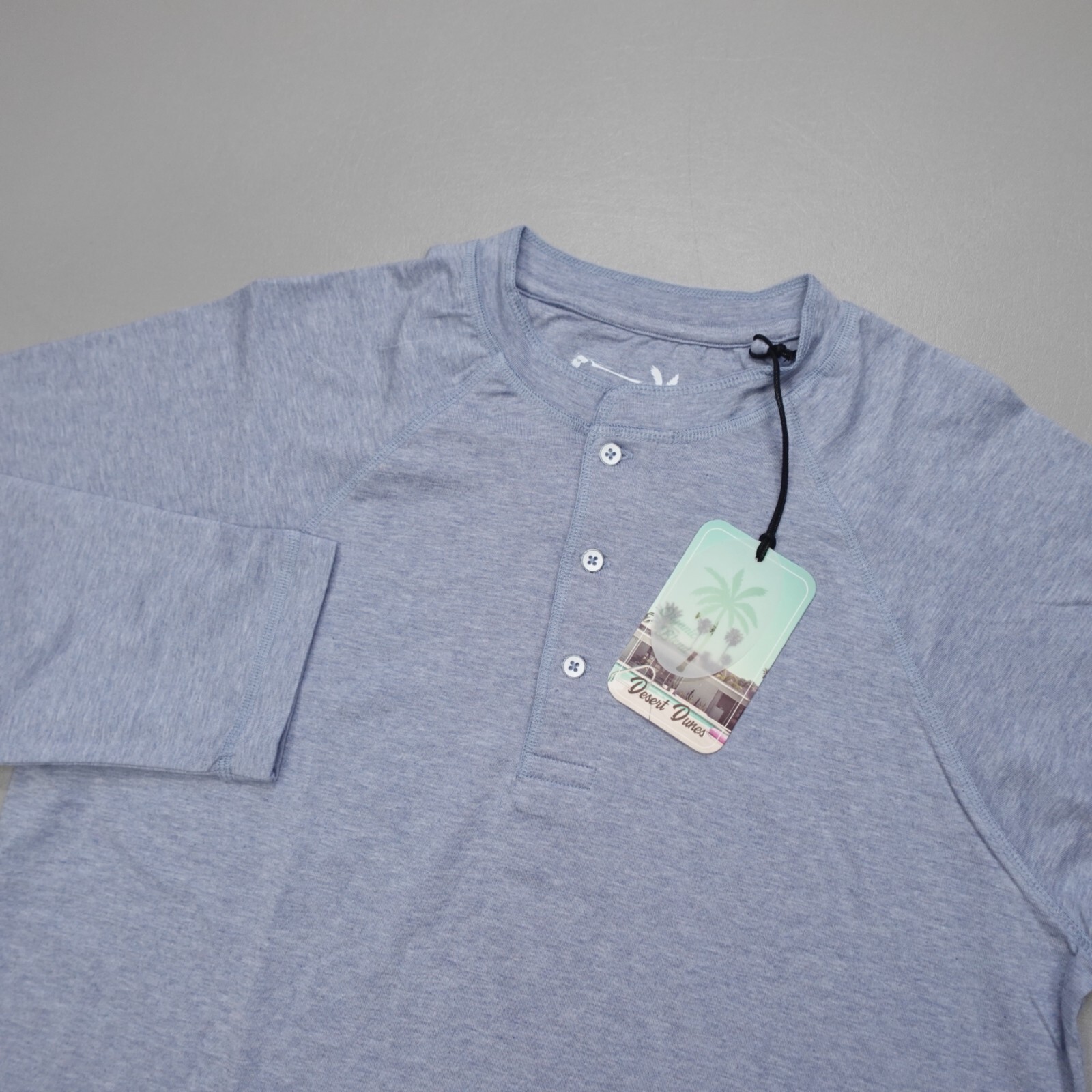 Desert Dunes Long Sleeve Henley Shirt Lightweight Breathable Soft Organic Blend