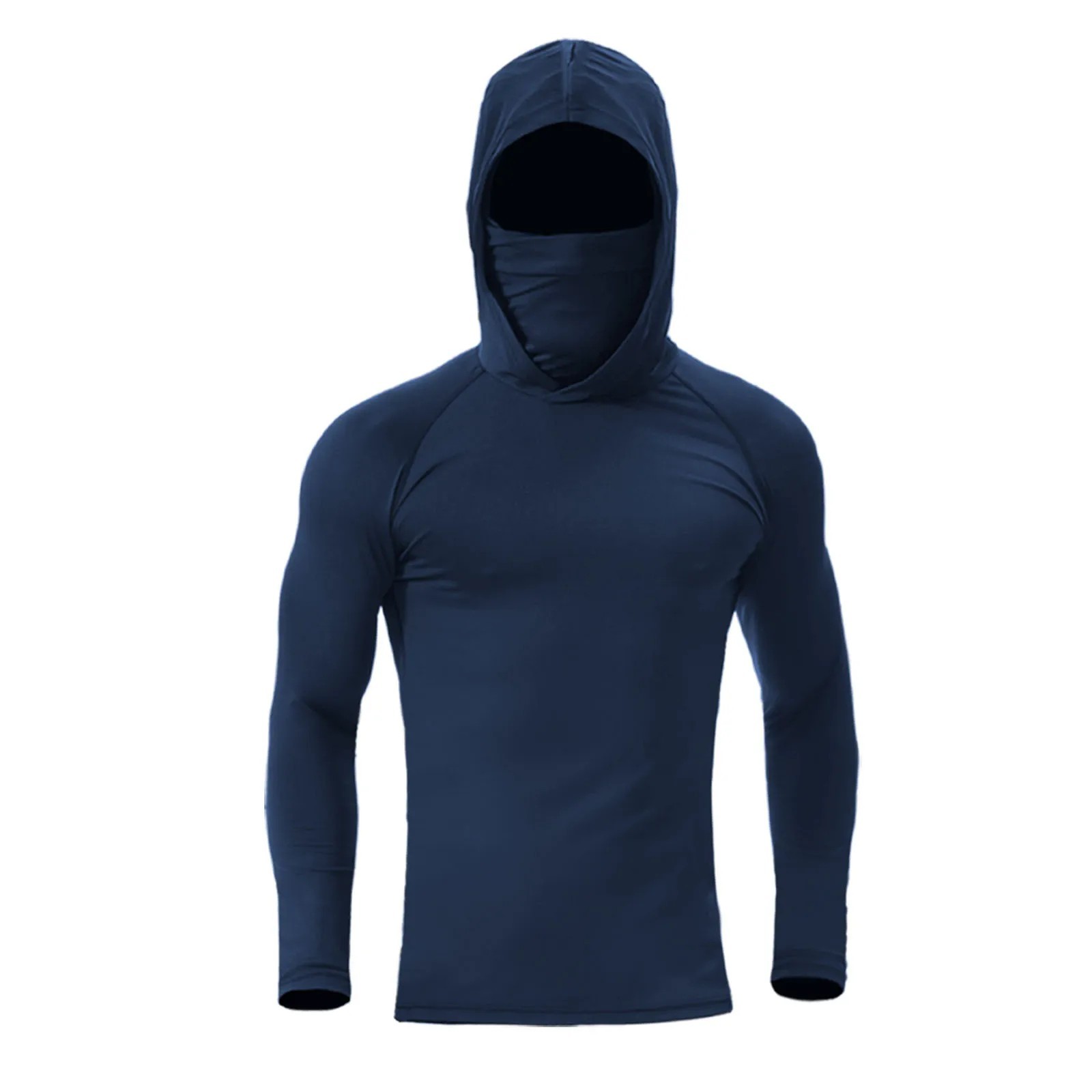 Men Hoodie Long Sleeve T-Shirts, UPF 50+ Sun Protection Hooded