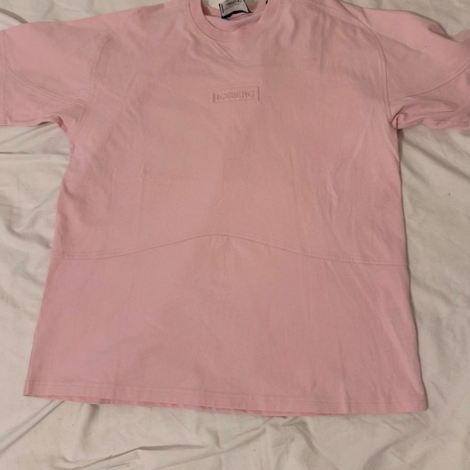 Men’s Iceberg 5D Light Pink Short Sleeve Tee NWT Large gallery