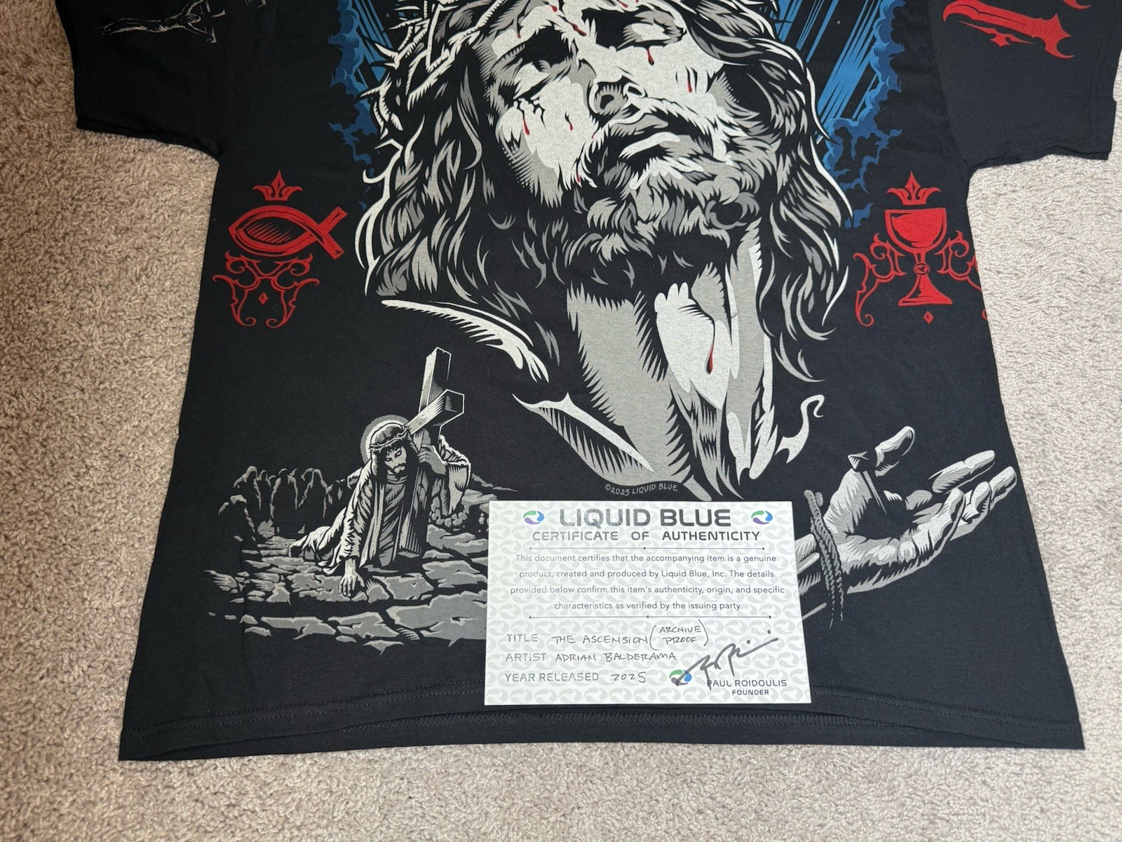 Liquid Blue Ascension Tee XL Limited Edition Archive Proof COA Jesus Rare gallery