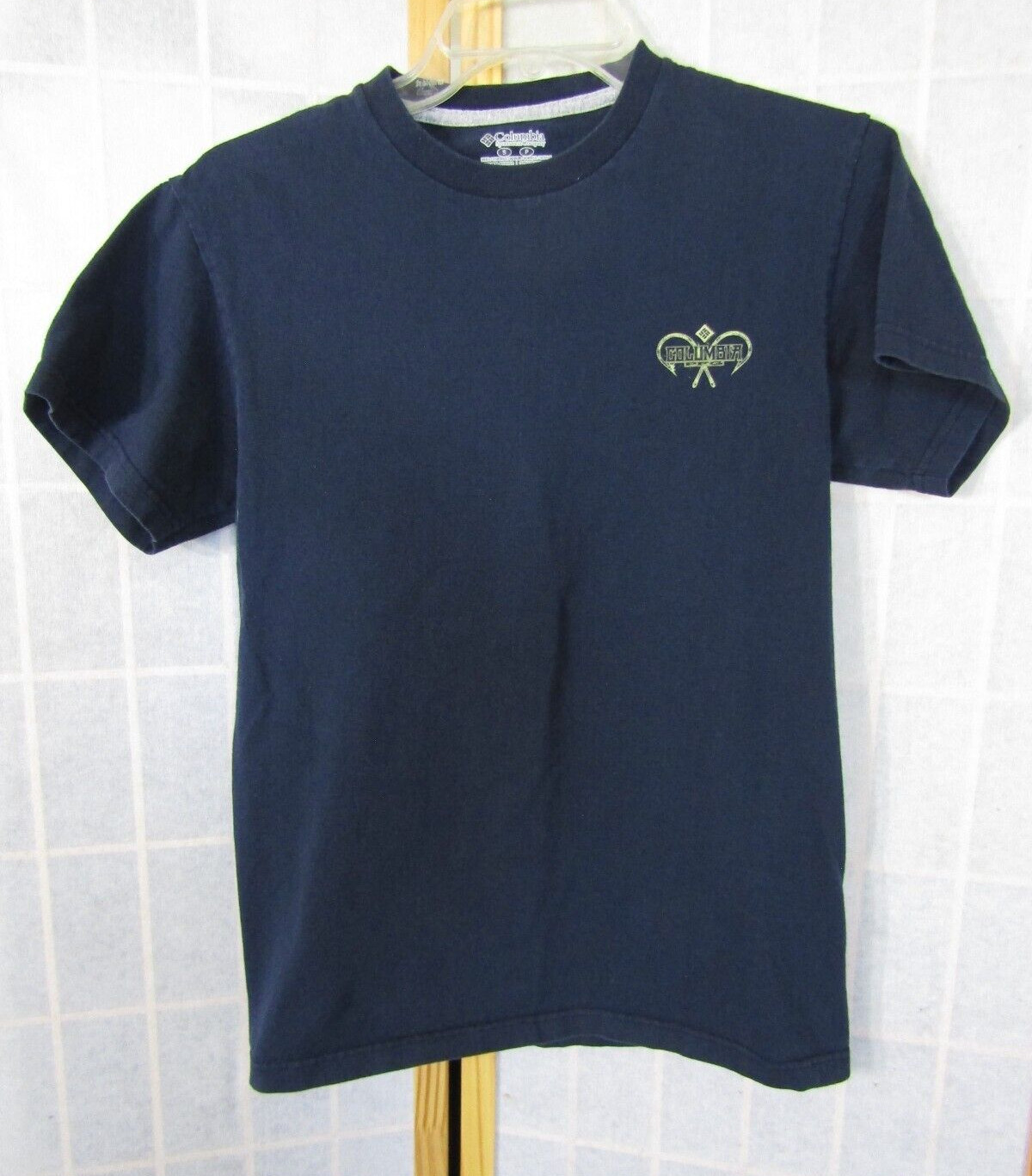 Columbia PFG Deep Navy Fishing Short Sleeve Cotton Blend T-Shirt Men’s Size S