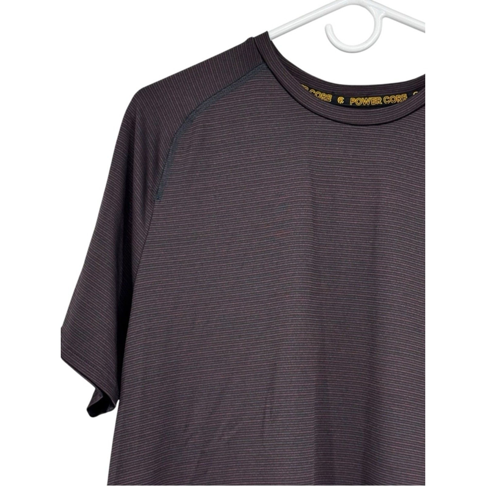 Champion Power Core XL Poly/Nylon/Spandex Black/Pink Micro Striped SS T-Shirt gallery