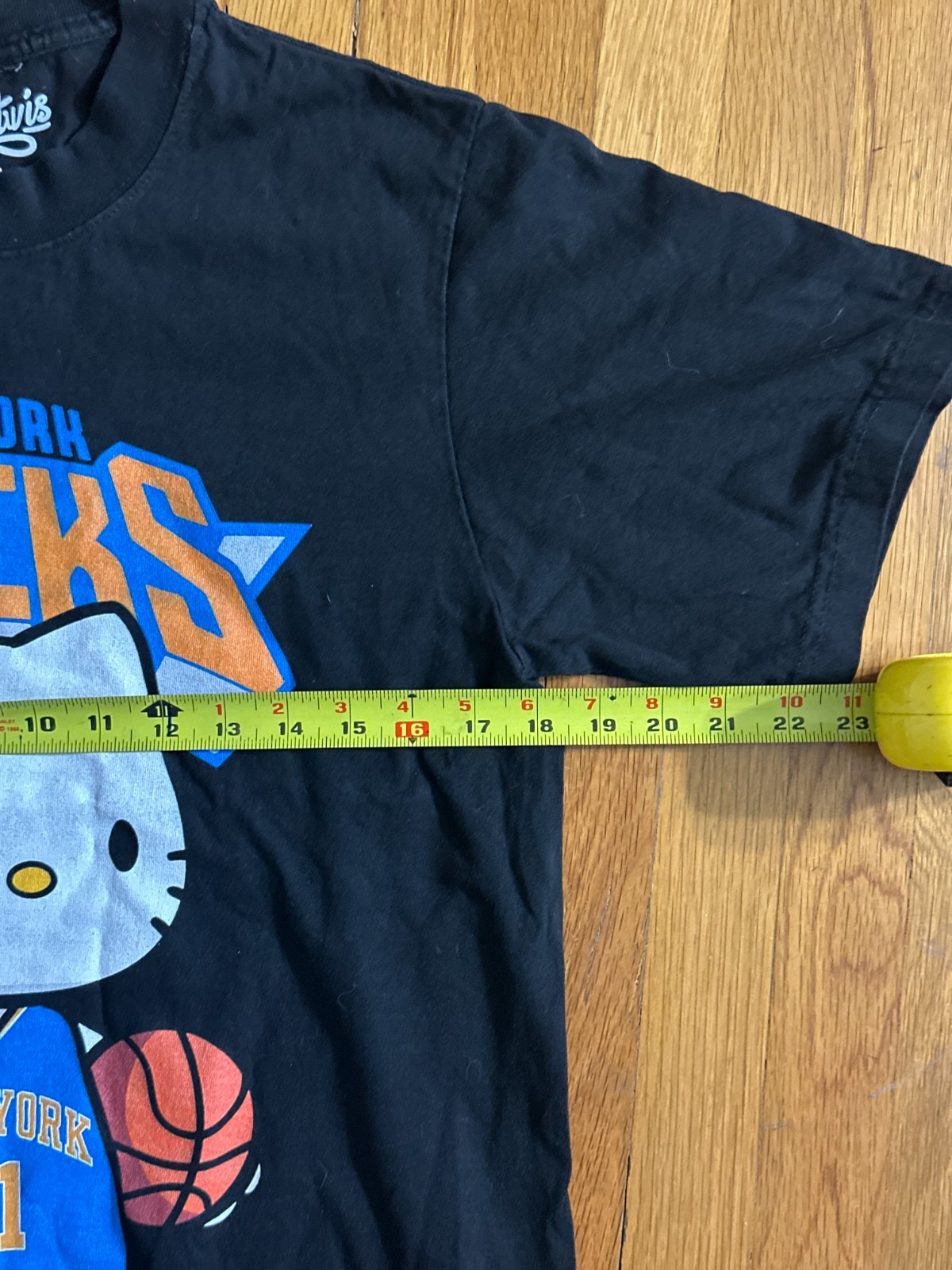 New York Knicks NYK Jalen Brunson #11 Hello Kitty Unisex Shirt Black Heavyweight gallery