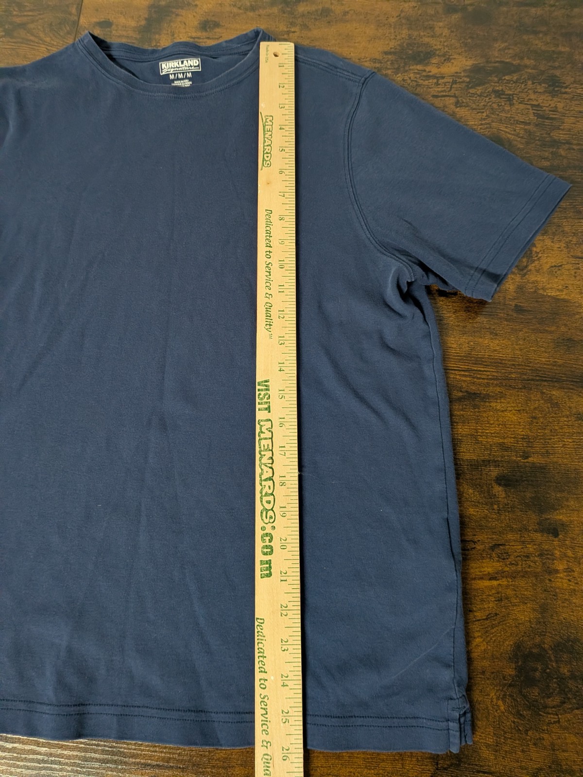 Kirkland Signature Pima Cotton Tee T Shirt Blue Medium Peru Made gallery