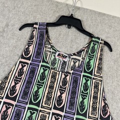 VTG Lightning Bolt Brand Tank Top Large Fish & Totems Pastel Multi