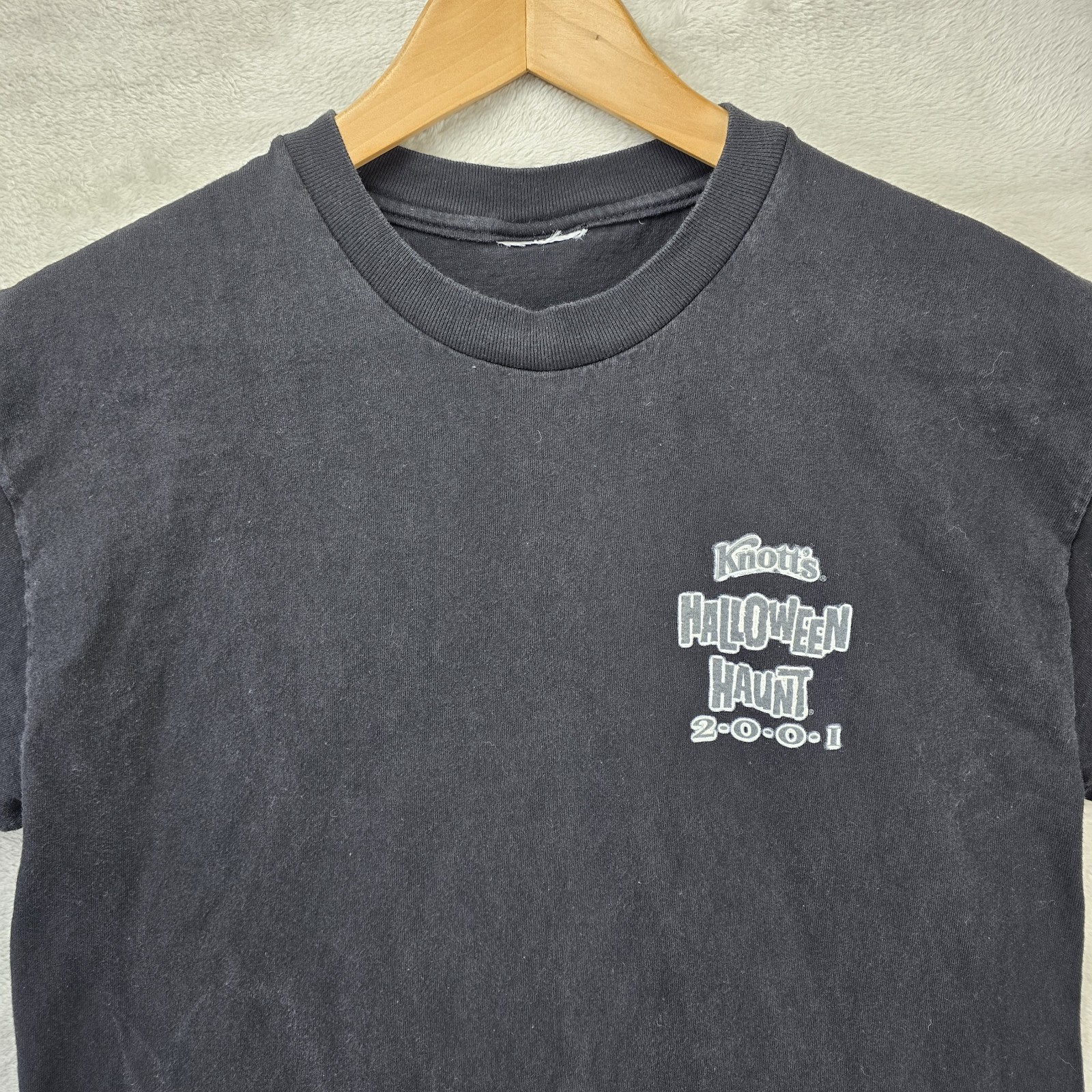 Vintage Knott’s Scary Farm Shirt Mens Medium Black 2001 Halloween Haunt Tee Y2K gallery