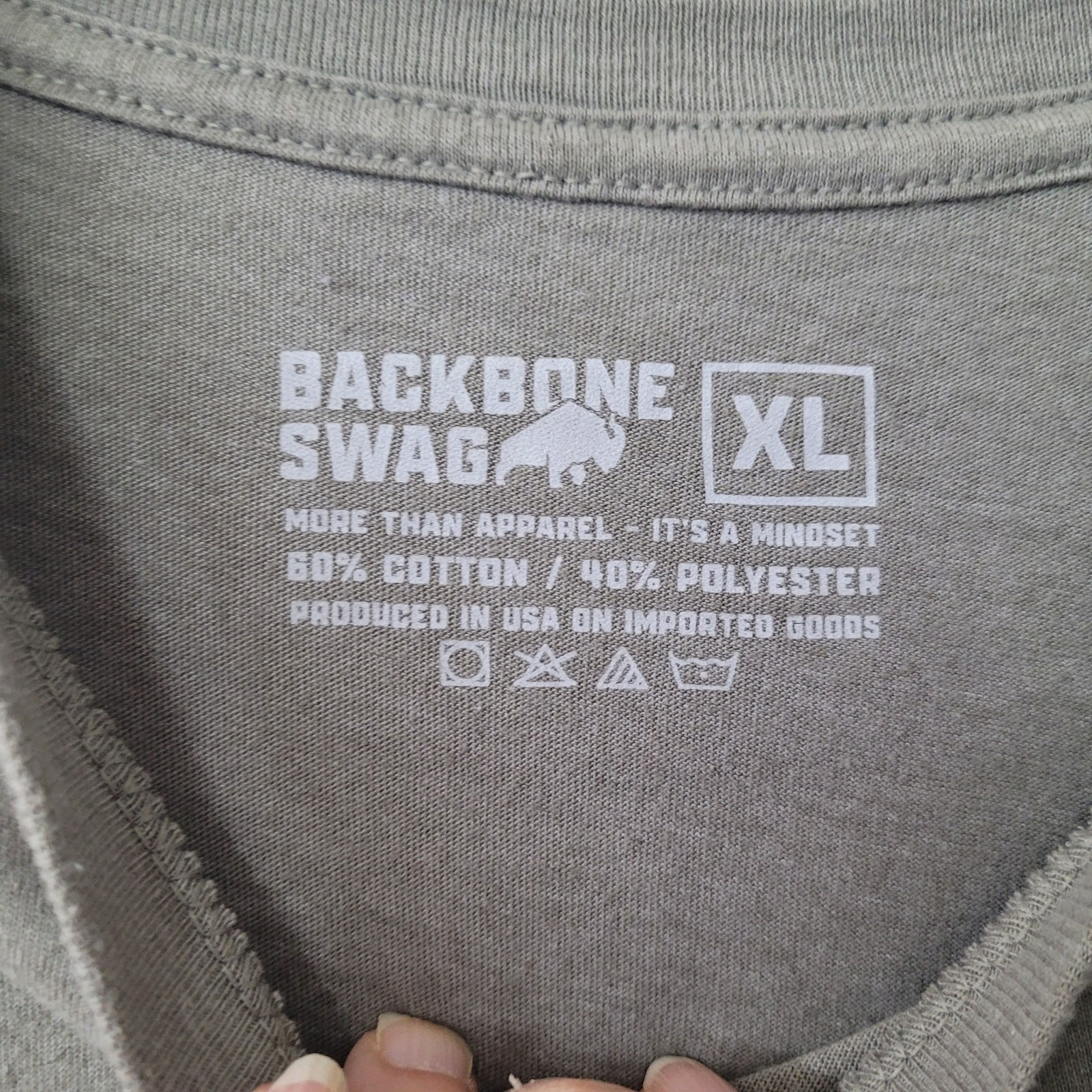 Backbone Swag Shirt Mens XL Grey Active Graphic Set Goals Crush Them Repeat gallery