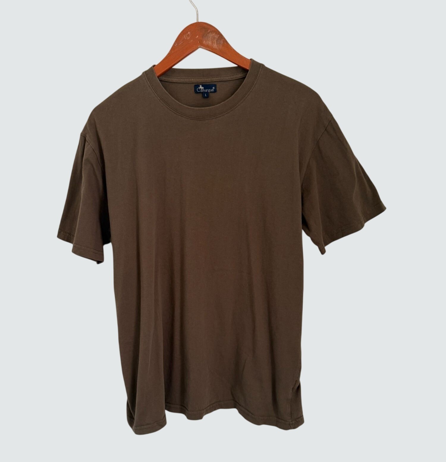 Camargue Mens Brown Short-Sleeve T-Shirt 100% Baumwolle Cotton Size L gallery