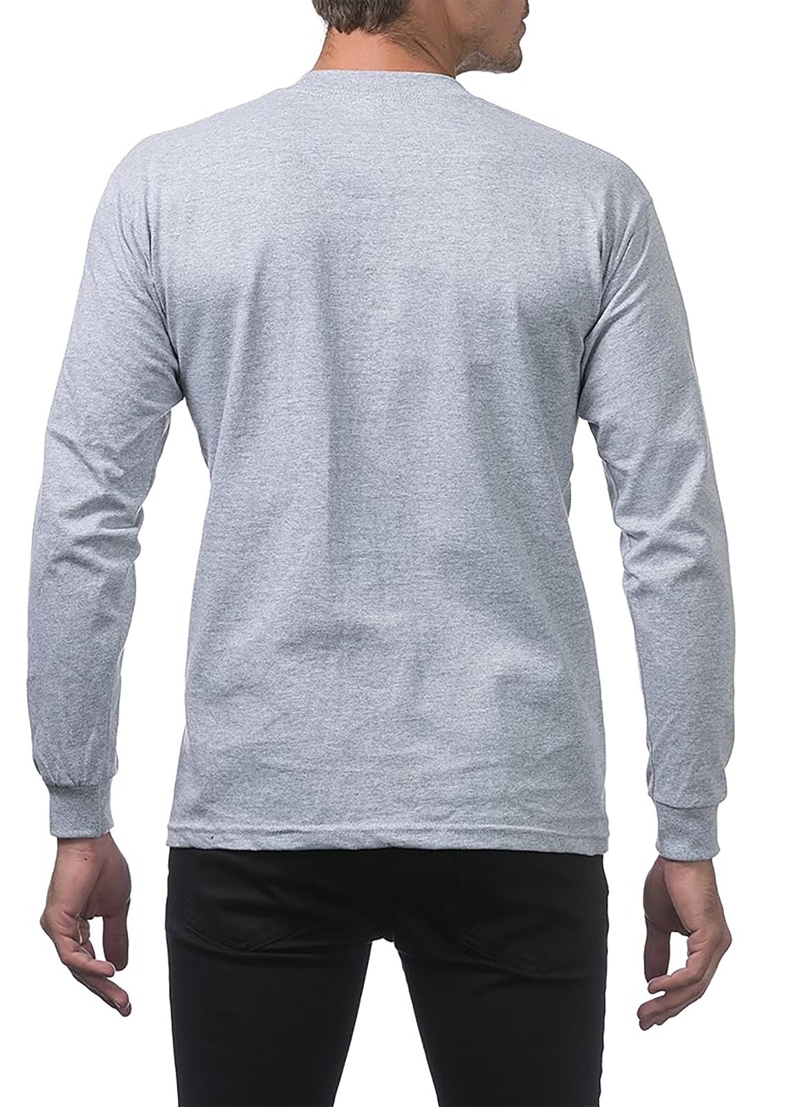 Pro Club Men's 3-Pack Heavyweight Cotton Long Sleeve Crew Neck T-Shirt gallery