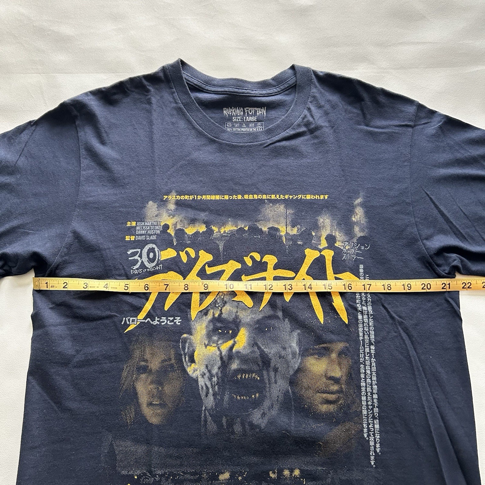 Rucking Fotten 30 Days of Night Movie Horror Blue Graphic T-Shirt Size L gallery