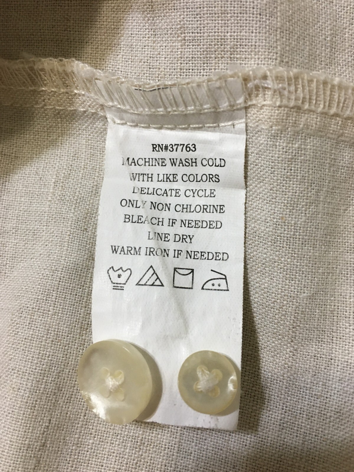 Mens Cubavera Sz L Beige Linen Blend Caribbean Button Up Shirt Great Details VGC gallery